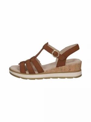 Foto van product Sandalen met sleehak Caprice cognac