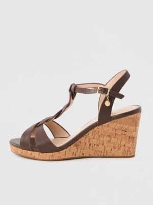 Foto van product Sandalen met sleehak Dune London bruin