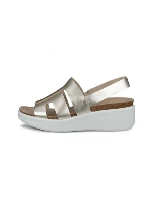 Foto van product Sandalen met sleehak ECCO goudkleurig