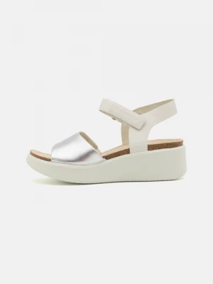Foto van product Sandalen met sleehak ECCO zilverkleurig
