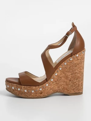 Foto van product Sandalen met sleehak Jimmy Choo bruin