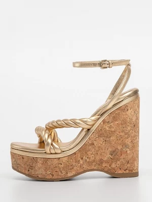 Foto van product Sandalen met sleehak Jimmy Choo goudkleurig