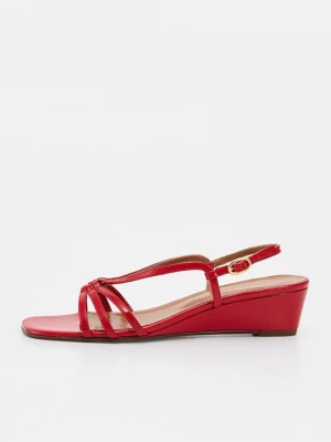 Foto van product Sandalen met sleehak Jonak rood