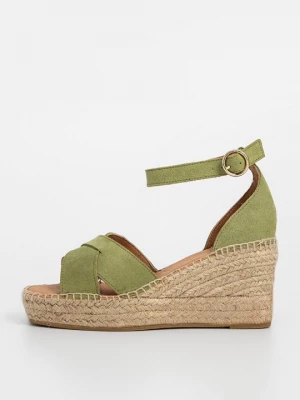 Foto van product Sandalen met sleehak Kanna olijfgroen