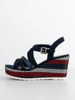 Foto van product Sandalen met sleehak Marco Tozzi donkerblauw