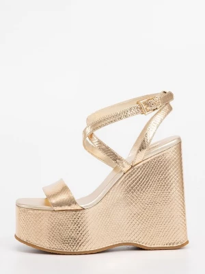 Foto van product Sandalen met sleehak Michael Kors goudkleurig