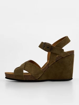 Foto van product Sandalen met sleehak Scholl groen