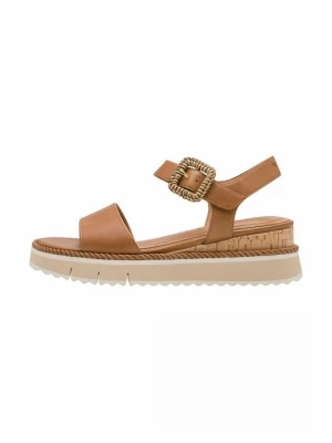 Foto van product Sandalen met sleehak Tamaris cognac