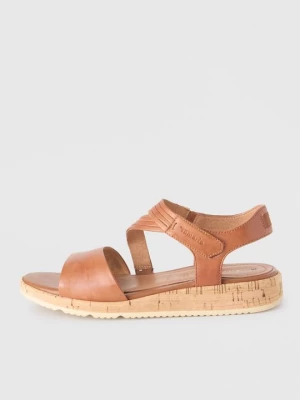 Foto van product Sandalen met sleehak Tamaris cognac