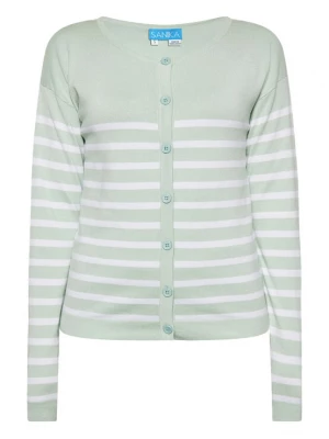 Foto van product SANIKA Gebreid vest pastelgroen / wit