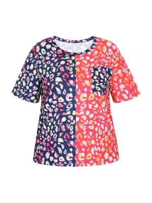 Foto van product SANIKA Shirt navy / bruin / lichtoranje / rood / offwhite