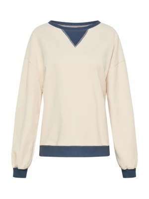 Foto van product SANIKA Sweatshirt 'Fashion Look' beige / donkerblauw