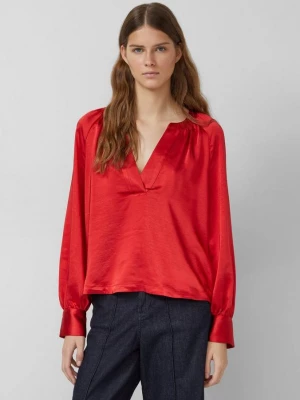 Foto van product Satijnen blouse met een diepe V-halslijn s.Oliver rood