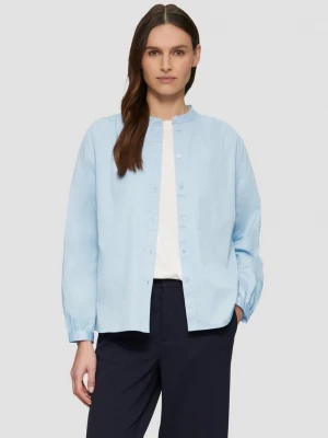 Foto van product Satijnen blouse met plooien s.Oliver blauw