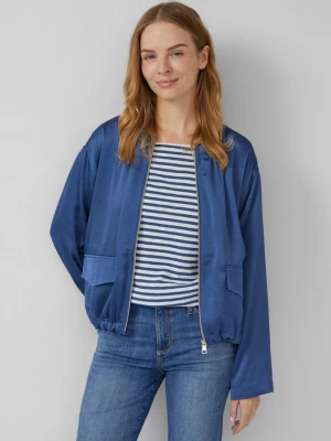 Foto van product Satijnen blouson in een ontspannen pasvorm met verstelbare zoom s.Oliver blauw