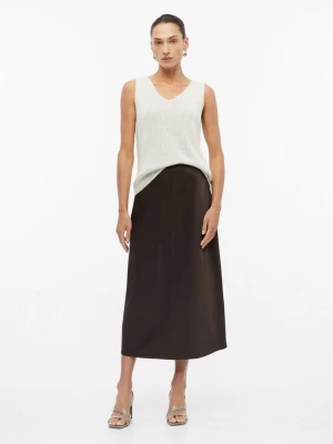 Foto van product Satijnen rok met elastische tailleband s.Oliver bruin
