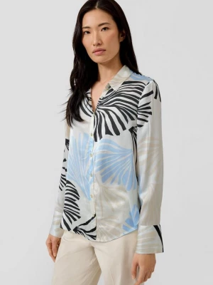 Foto van product Satijnen viscose blouse met all-over print en manchetten s.Oliver