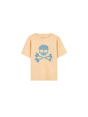 Foto van product Scalpers Shirt 'Ikat Skull' azuur / perzik