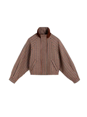 Foto van product Scalpers Tussenjas 'Choussy' beige / rood / bourgogne