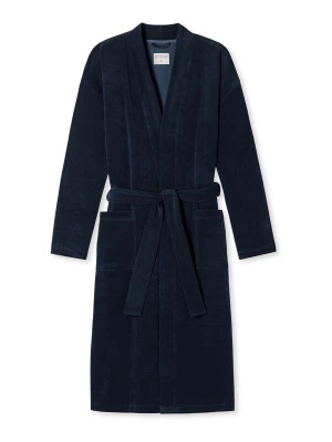 Foto van product SCHIESSER Badjas lang ' Feather Terry ' donkerblauw