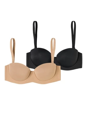 Foto van product SCHIESSER BH ' Bandeau mit Schale - Unique Micro ' beige / zwart