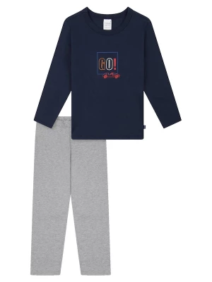 Foto van product SCHIESSER Nachtkledij ' Nightwear' donkerblauw / lichtgrijs / rood