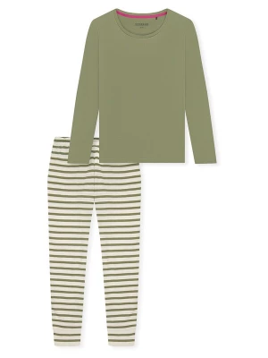 Foto van product SCHIESSER Pyjama ' Casual Essentials ' kaki / wit