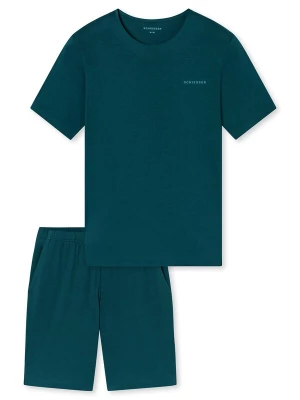 Foto van product SCHIESSER Pyjama kort ' Modern Bonded ' petrol / donkergroen