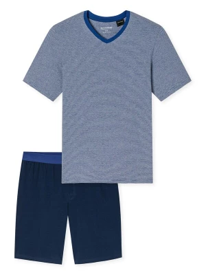 Foto van product SCHIESSER Pyjama kort navy / royal blue / koningsblauw / wit