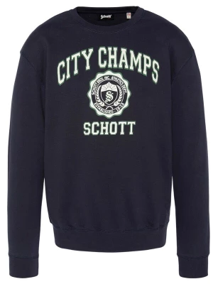 Foto van product Schott NYC Sweatshirt 'Swivan1' navy / groen / wit