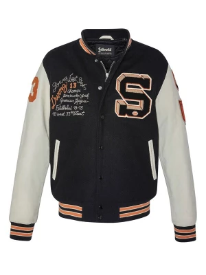 Foto van product Schott NYC Tussenjas 'Teddy' oranje / zwart / wit