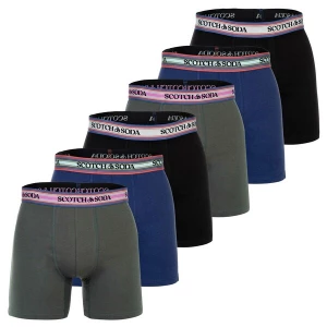 Foto van product SCOTCH & SODA Boxershorts blauw / grijs / zwart / offwhite