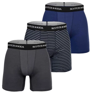 Foto van product SCOTCH & SODA Boxershorts donkerblauw / donkergrijs / zwart / wit