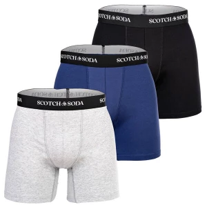 Foto van product SCOTCH & SODA Boxershorts donkerblauw / grijs gemêleerd / zwart