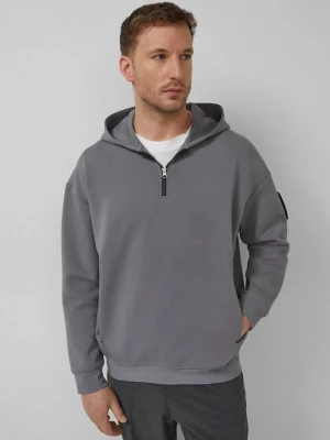 Foto van product Scuba sweatshirt met capuchon en ritssluiting in een relaxte pasvorm s.Oliver grijs