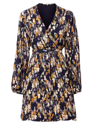 Foto van product SECOND FEMALE Jurk 'Kaleem' beige / donkerblauw / safraan / mintgroen