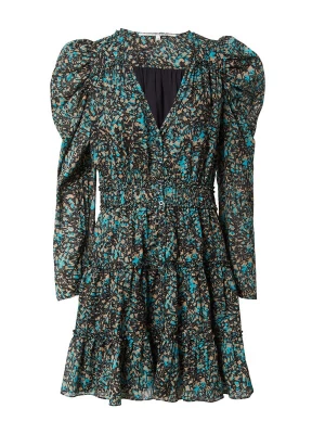 Foto van product SECOND FEMALE Jurk 'Pheasant' sand / groen / zwart