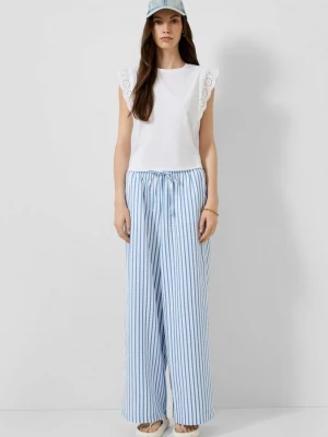 Foto van product Seersucker broek met wijde pijpen QS