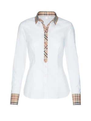 Foto van product SEIDENSTICKER Blouse donkerbeige / pastelrood / zwart / wit