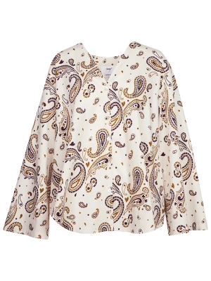 Foto van product SEIDENSTICKER Blouse ecru / bruin / zwart