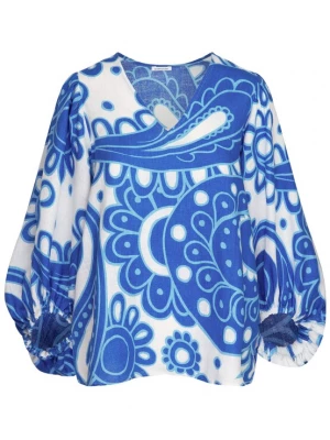 Foto van product SEIDENSTICKER Shirt 'Schwarze Rose' blauw / wit