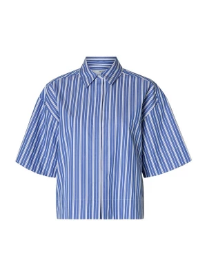 Foto van product SELECTED Blouse 'SLFFia' royal blue / koningsblauw / wit