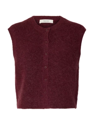Foto van product SELECTED Gebreide bodywarmer 'SLFLulu' bordeaux