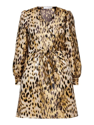 Foto van product SELECTED Jurk beige / goudgeel / zwart