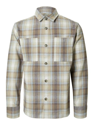 Foto van product SELECTED Overhemd 'SLHHank' crème / donkerbeige / pastelblauw / donkergrijs