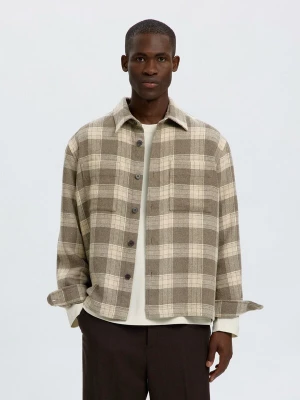 Foto van product SELECTED Overhemd 'SLMole Pablo' ivoor / donkerbeige