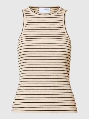 Foto van product SELECTED Top 'ANNA' beige / zwart