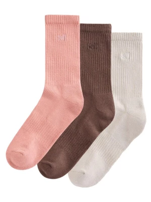 Foto van product self. Sokken crème / bruin / pitaja roze