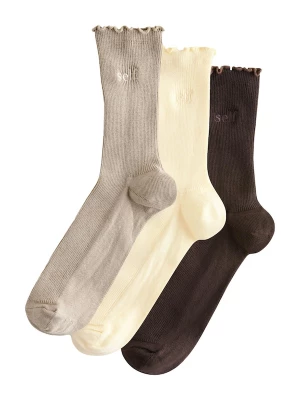 Foto van product self. Sokken crème / chocoladebruin / lichtbruin
