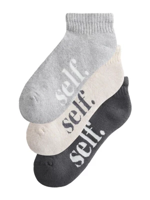 Foto van product self. Sokken crème / grijs / antraciet